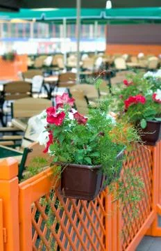 Sidewalk cafe Stock Photos