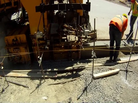 Sidewalk Cement Pouring Video stock 79365500