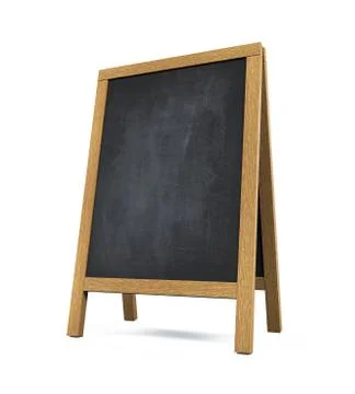 Sidewalk Chalkboard Isolated Stock Illustration