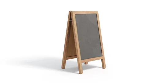Sidewalk Chalkboard isolated on white background. Clipping path included. Stock Illustration