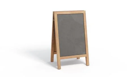 Sidewalk Chalkboard isolated on white background. Clipping path included. Stock Illustration