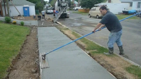 Sidewalk Construction 1 Stock Footage 815949