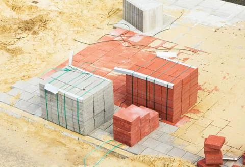 Sidewalk construction Stock Photos