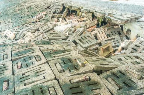 Sidewalk crack Foto stock