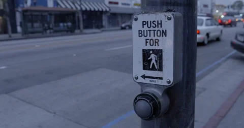 Sidewalk cross button Stock Footage 47004725