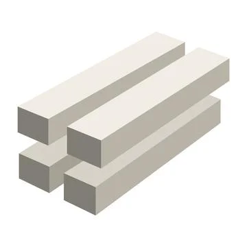 Sidewalk curbs. Building material. Stone brick, border ancient fence in cartoon Stock Illustration