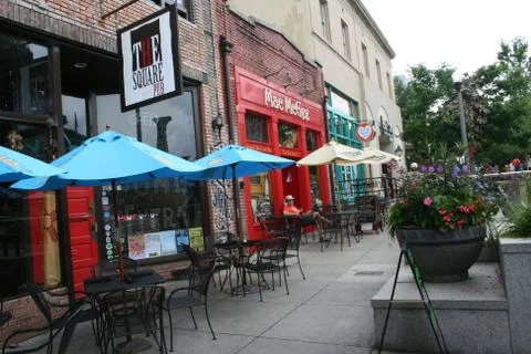 Sidewalk Eateries Stock Photos
