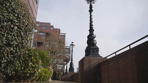 The sidewalk on the embankment. Stock Footage 83020715