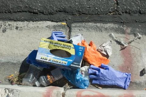 Sidewalk Emergency Remains Stock Photos