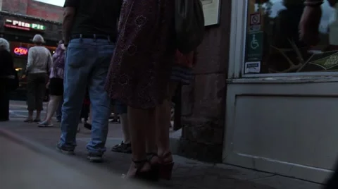 Sidewalk Foot Traffic Stock Footage 44267207