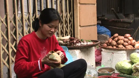 Sidewalk Market Stock Footage 33799449
