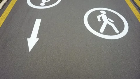 Sidewalk with markings for pedestrians Stock-Footage 251463574