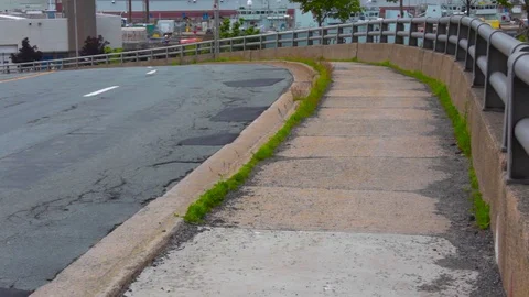 Sidewalk Naval Trail, Halifax, Nova Scotia, Canada Stock Footage 91757764