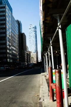 A sidewalk peek 库存照片