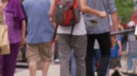 Sidewalk people 1 Video stock 8557623