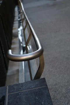 Sidewalk railing Stock Photos