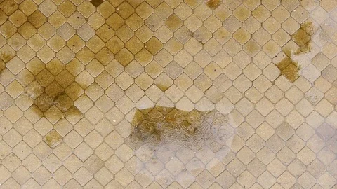 Sidewalk. Rain. Stock Footage 114421543
