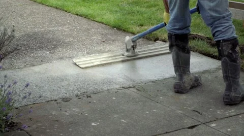 Sidewalk Repair 2 squares leveling (color corrected) Vidéo 65265281