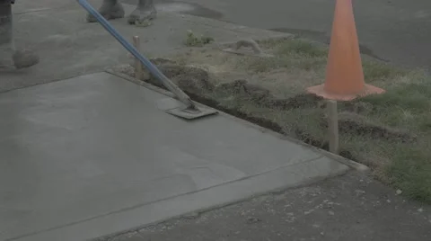 Sidewalk repair edging one square S-log3 Vidéo 65265405