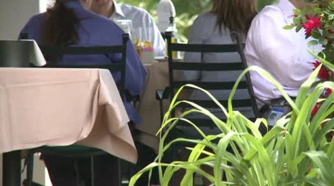 Sidewalk restaurant (6 of 9) Stock-Footage 10786134