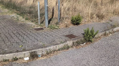 Sidewalk in the street. Stock Footage 314230663