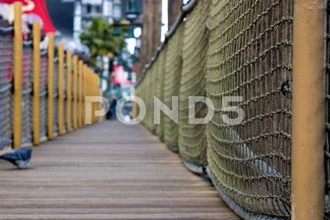 Sidewalk in the strip in las vegas - pirate / dock themed sidewalk Stock Photos