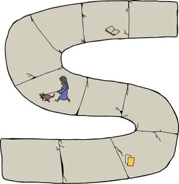 Sidewalk symbol s Stock Illustration