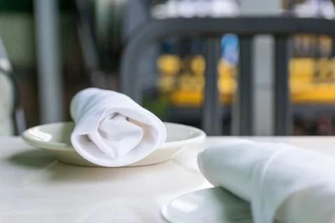 Sidewalk table café Stock Photos