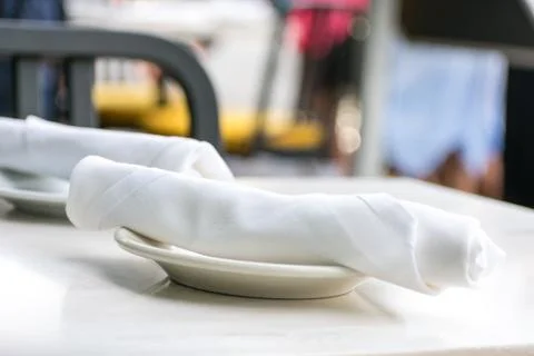 Sidewalk table café Stock Photos