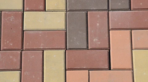 Sidewalk tile, sett of different colors Stock Footage 35921516