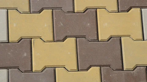 Sidewalk tile, sett of different colors Stock Footage 35921518