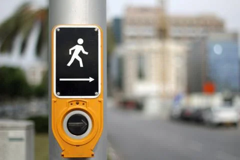 Sidewalk Traffic Button 写真素材