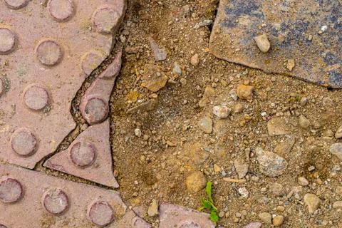 Sidewalk under construction. Foto stock