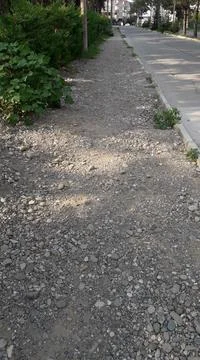 A sidewalk under-construction Stock Photos