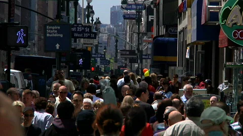 Sidewalkcrowded Stock Footage 377223