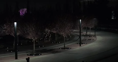 Sidewalks in a modern park Stock Footage 164072548