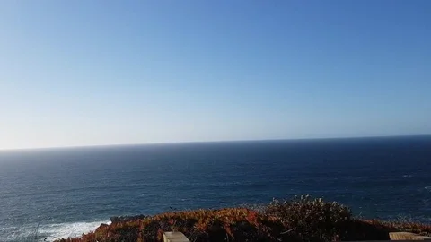 Sideway driving view from a cars window, on route highway 1, in Big sur, Stock Footage 72448090