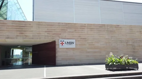 Sideways camera pan of The John Niland Scientia Building Stock Footage 258442019