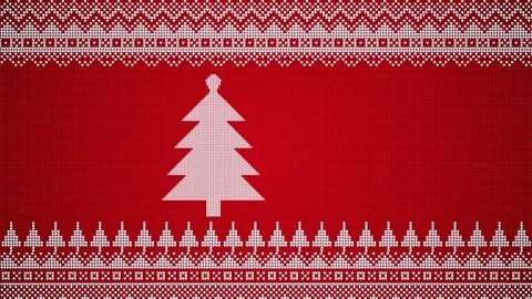 Sideways Scrolling Christmas Patterns In A Knitted Style With Graphic Pattern Stock Footage 116550764