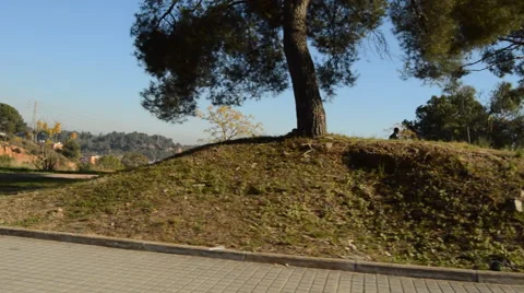 Sideways Shot from Car on the Move Stock Footage 47234901