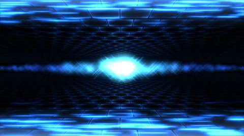 Sideways Travel Light Animation - Loop Blue Stock Footage 38596742