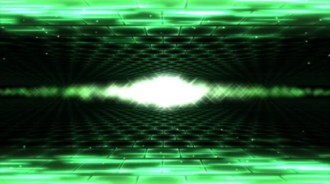 Sideways Travel Light Animation - Loop Green Stock Footage 38597006