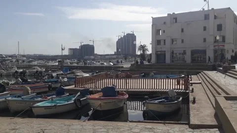 Sidi Fredj port in Algiers Stock Footage 185898924