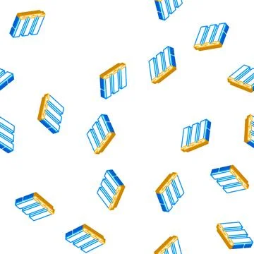 Siding building material isometric icon seamless pattern Ilustración de archivo
