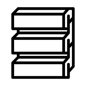 Siding building material line icon vector illustration Ilustración de archivo