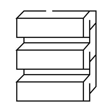 Siding building material line icon vector illustration Ilustración de archivo
