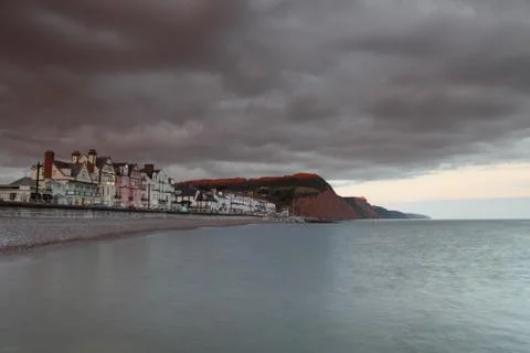 Sidmouth in devon by sunlight Stock Photos