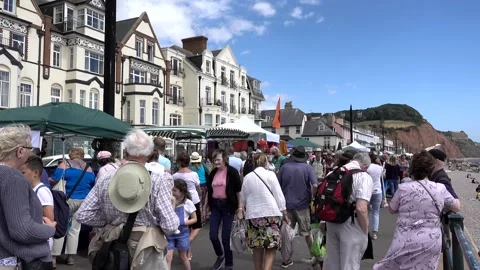 Sidmouth Esplanade, Devon, UK Stock Footage 269510330