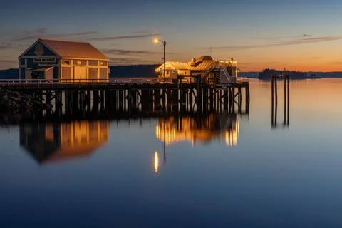 Sidney Canada Aug 30 2022 Sidney by the Sea Morning Twilight Reflections Foto stock