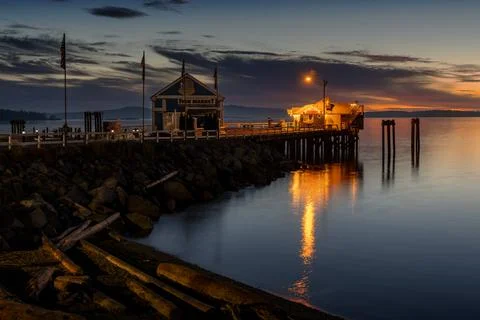 Sidney Canada August 29 2022 Sidney by the Sea Morning Twilight Foto stock